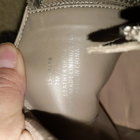 1.State Light Brown Heeled Short Booties Size 7.5 - Picture 8 of 11